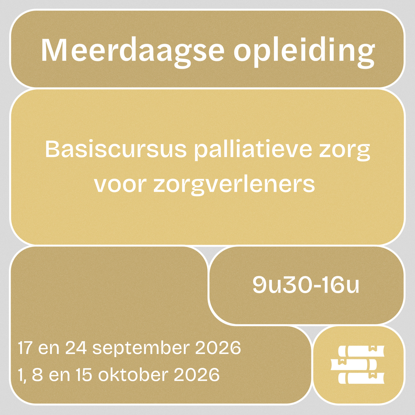 Basiscursus palliatieve zorg voor zorgverleners najaar 2026