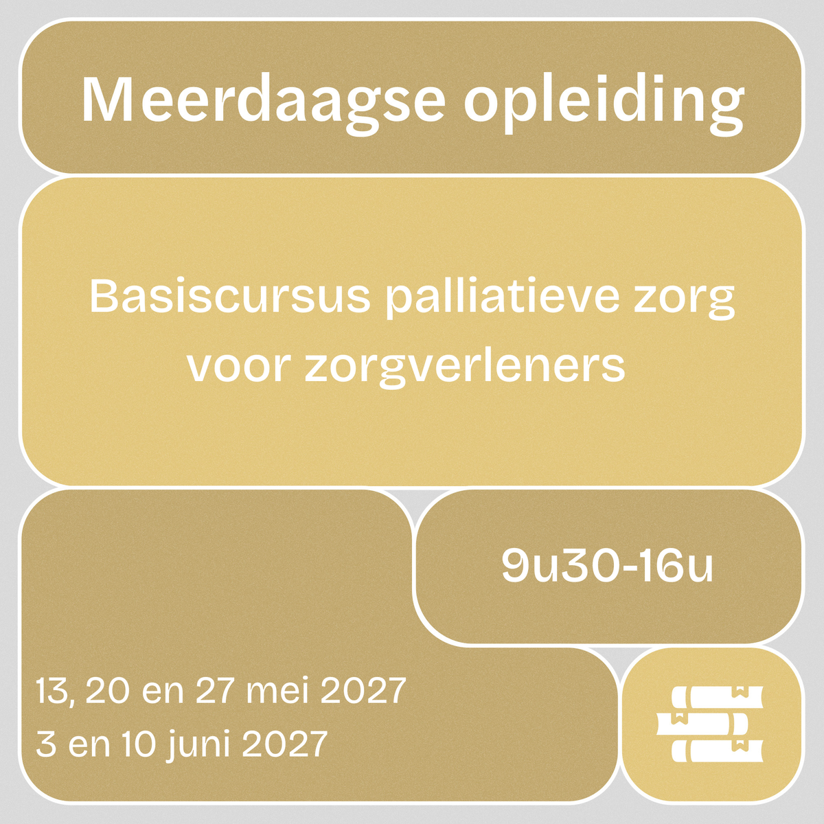 Basiscursus palliatieve zorg voor zorgverleners voorjaar 2027