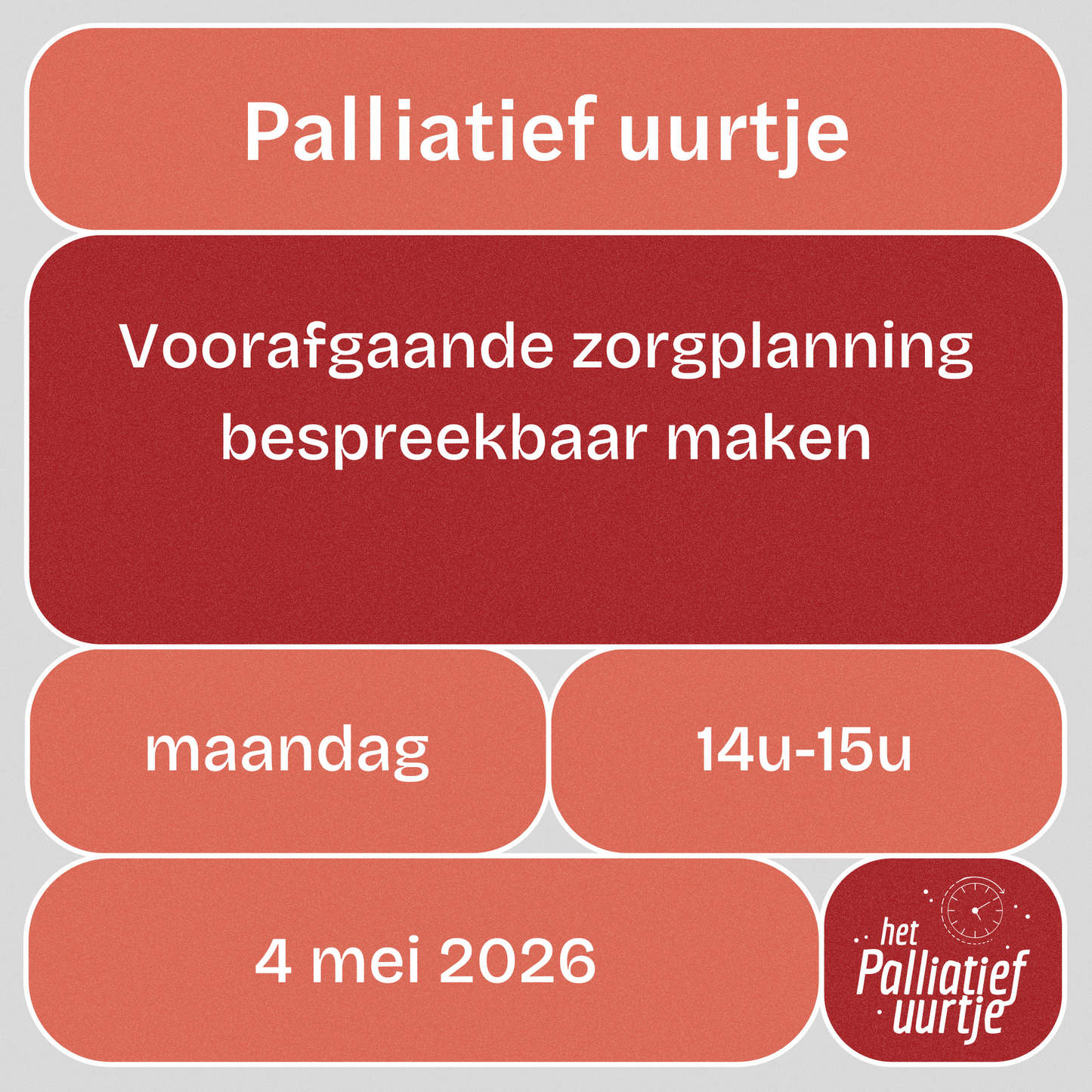Het palliatief uurtje: Voorafgaande zorgplanning bespreekbaar maken