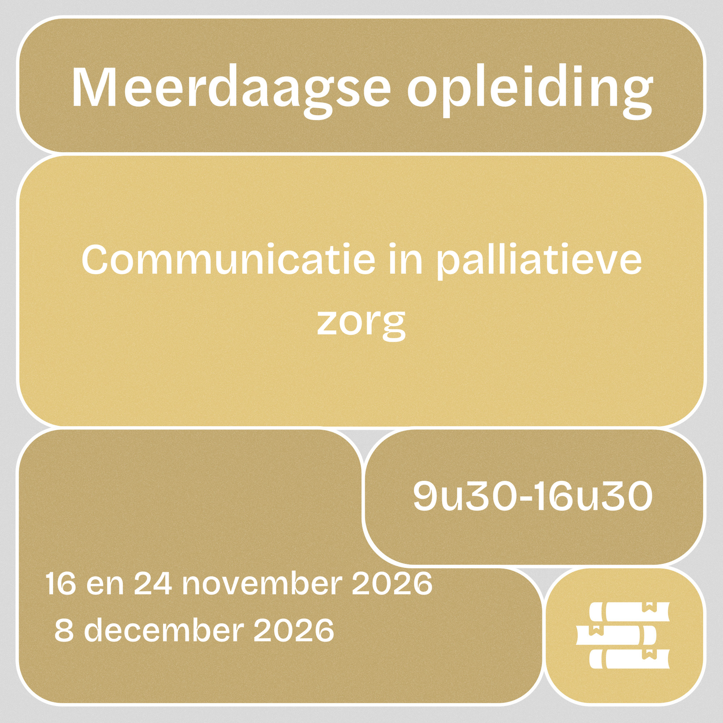 Communicatie in palliatieve zorg (3 daagse opleiding)