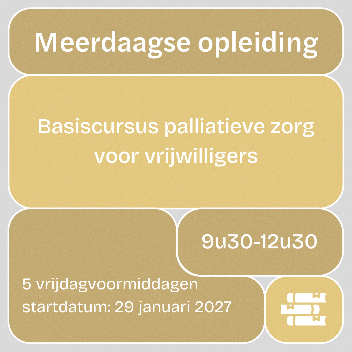 Basiscursus palliatieve zorg voor vrijwilligers